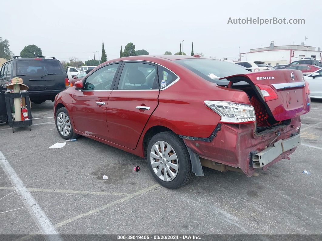 2015 Nissan Sentra Sv Red vin: 3N1AB7AP4FY311998