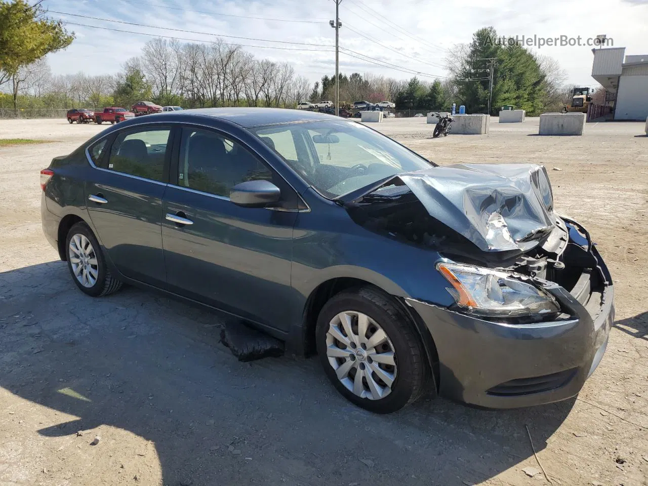 2015 Nissan Sentra S Blue vin: 3N1AB7AP4FY313332