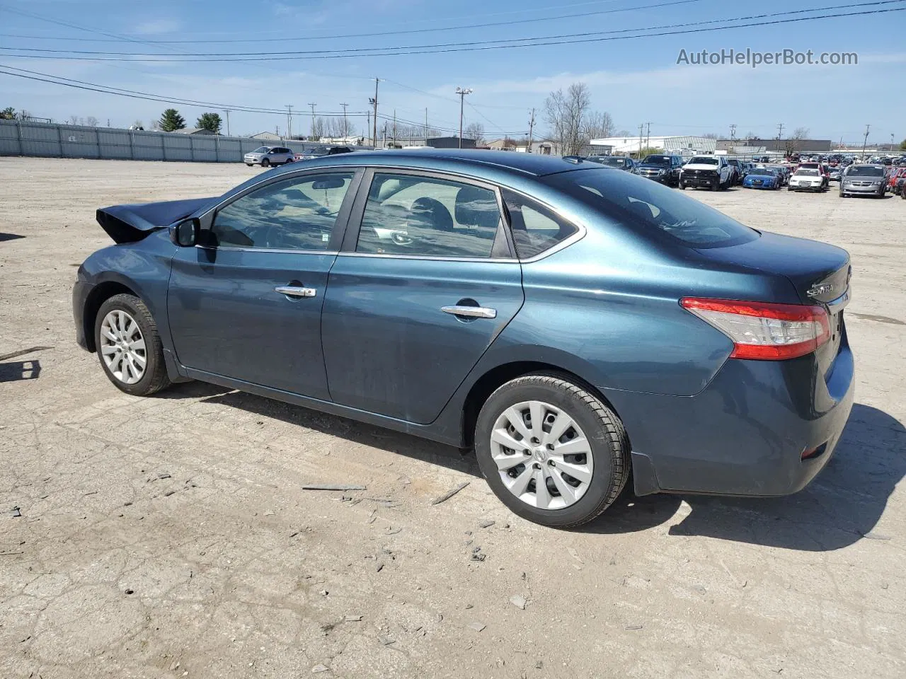 2015 Nissan Sentra S Синий vin: 3N1AB7AP4FY313332