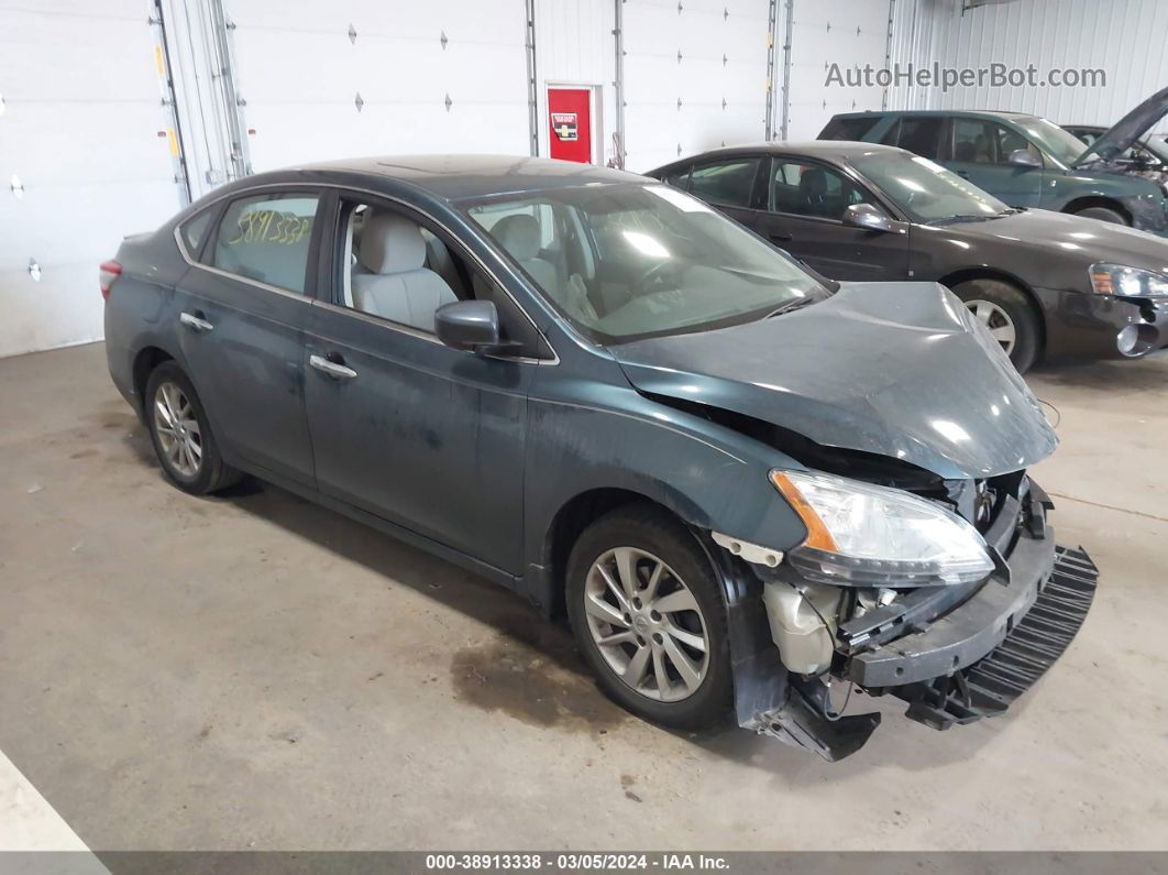 2015 Nissan Sentra Sv Синий vin: 3N1AB7AP4FY367519