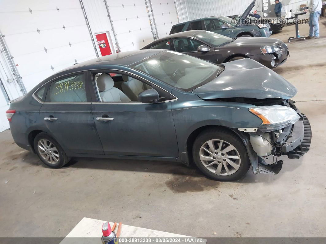 2015 Nissan Sentra Sv Синий vin: 3N1AB7AP4FY367519