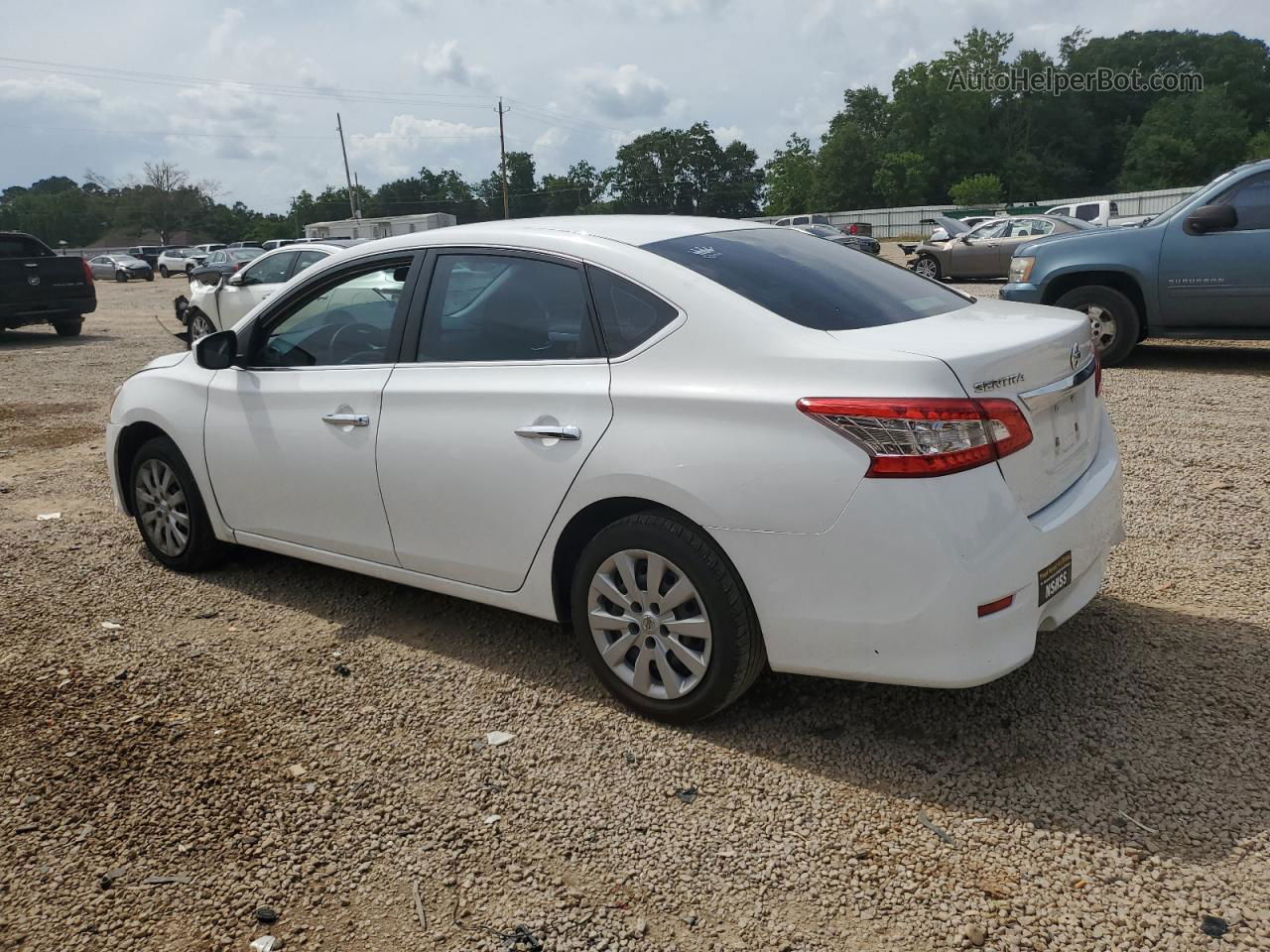 2015 Nissan Sentra S White vin: 3N1AB7AP4FY370856