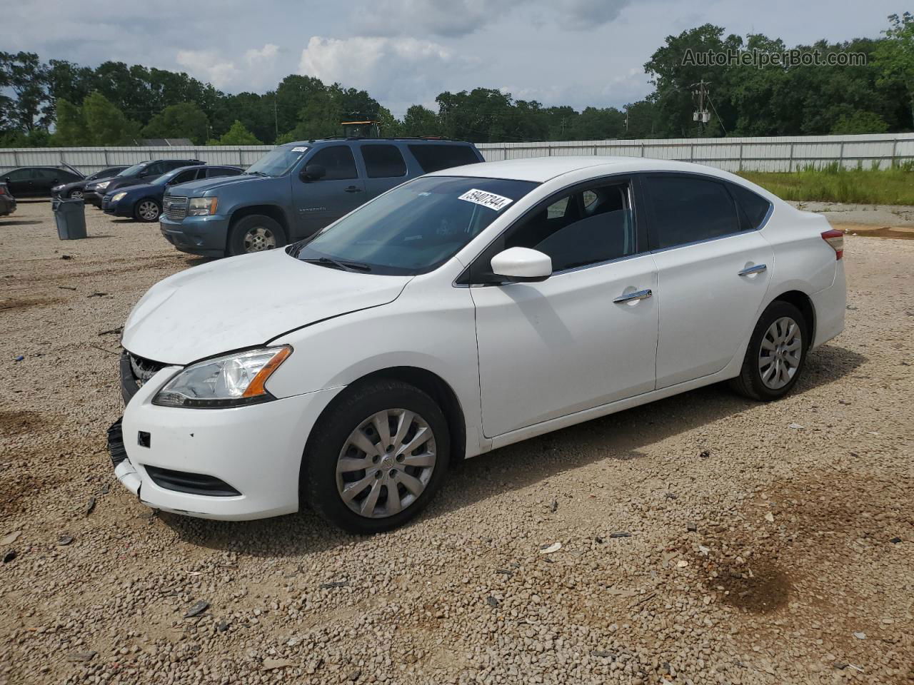 2015 Nissan Sentra S Белый vin: 3N1AB7AP4FY370856