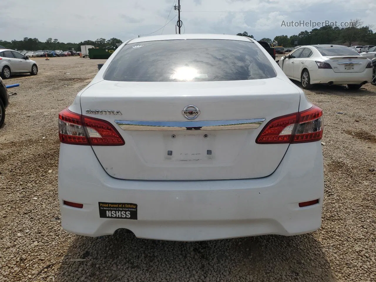 2015 Nissan Sentra S White vin: 3N1AB7AP4FY370856