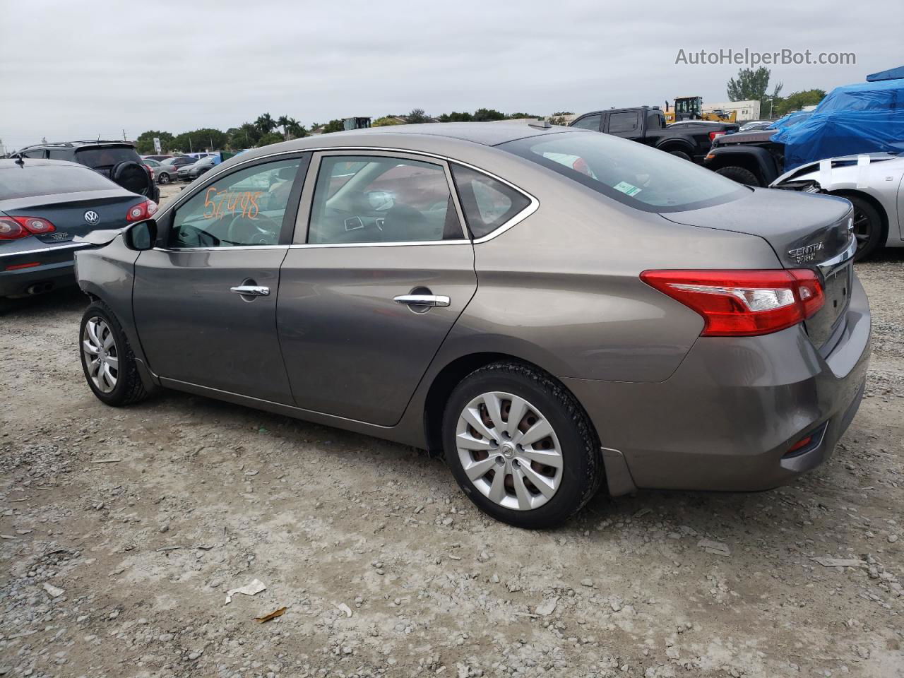 2016 Nissan Sentra S Gray vin: 3N1AB7AP4GL658410