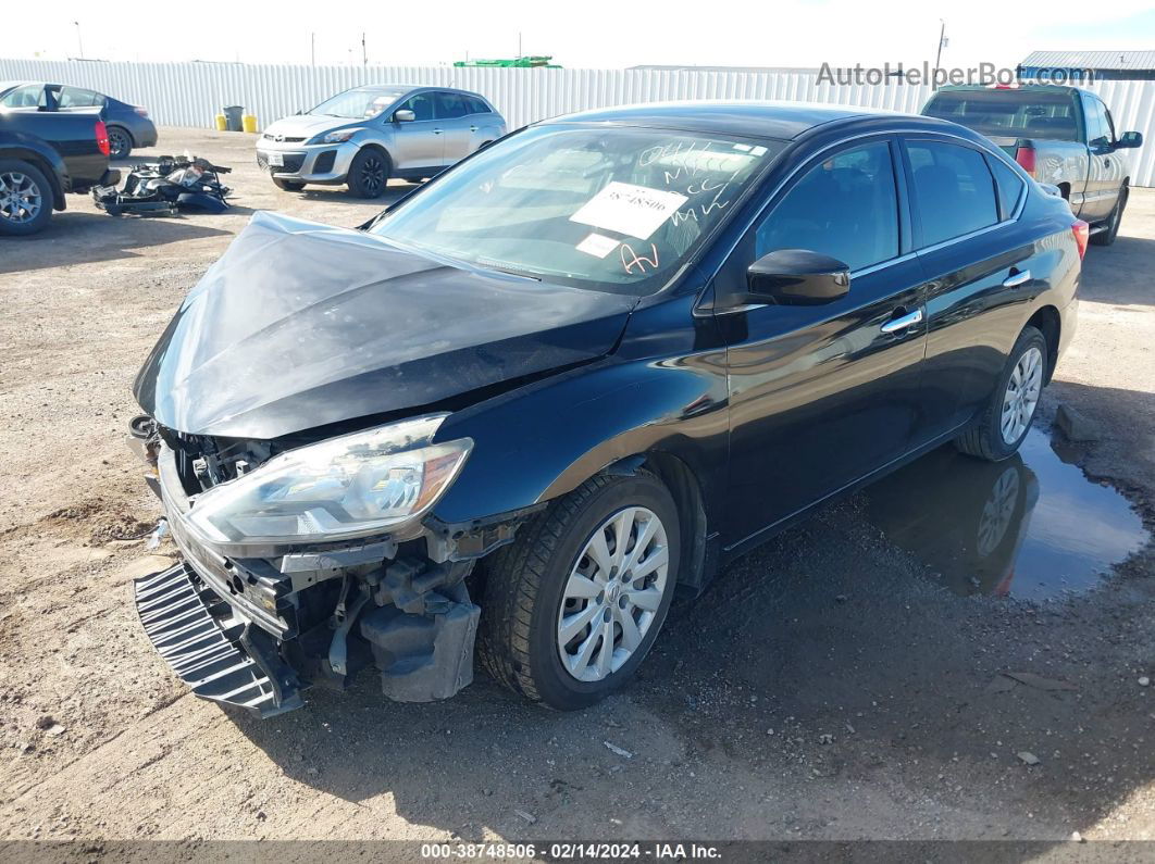 2016 Nissan Sentra Sv Black vin: 3N1AB7AP4GL661386