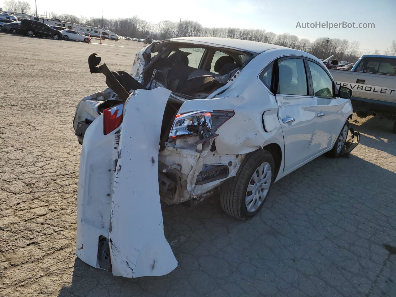 2016 Nissan Sentra S White vin: 3N1AB7AP4GY264439