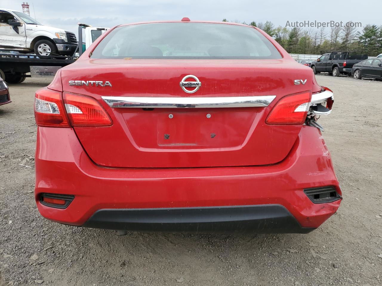 2018 Nissan Sentra S Красный vin: 3N1AB7AP4JL625317