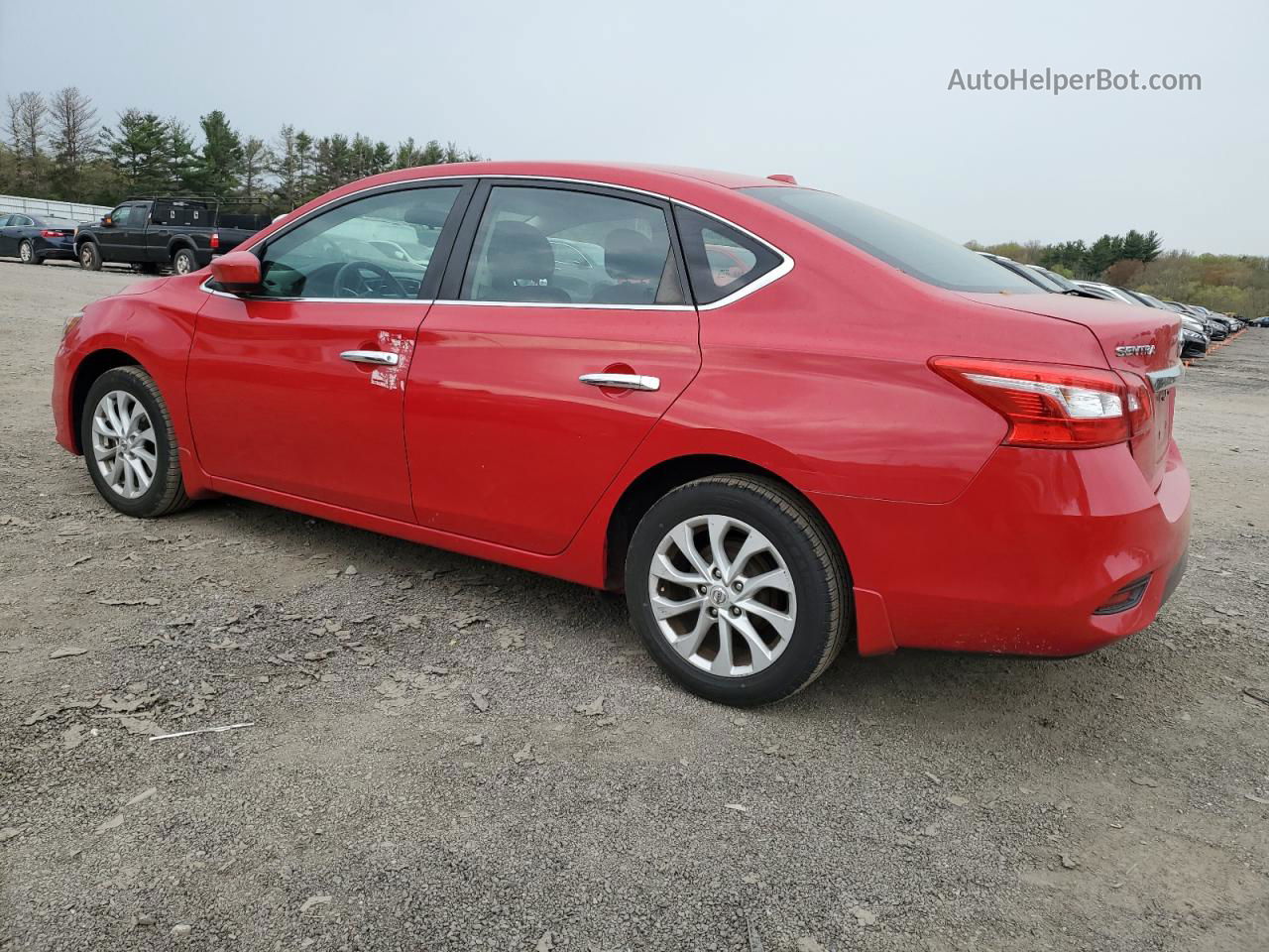 2018 Nissan Sentra S Красный vin: 3N1AB7AP4JL625317