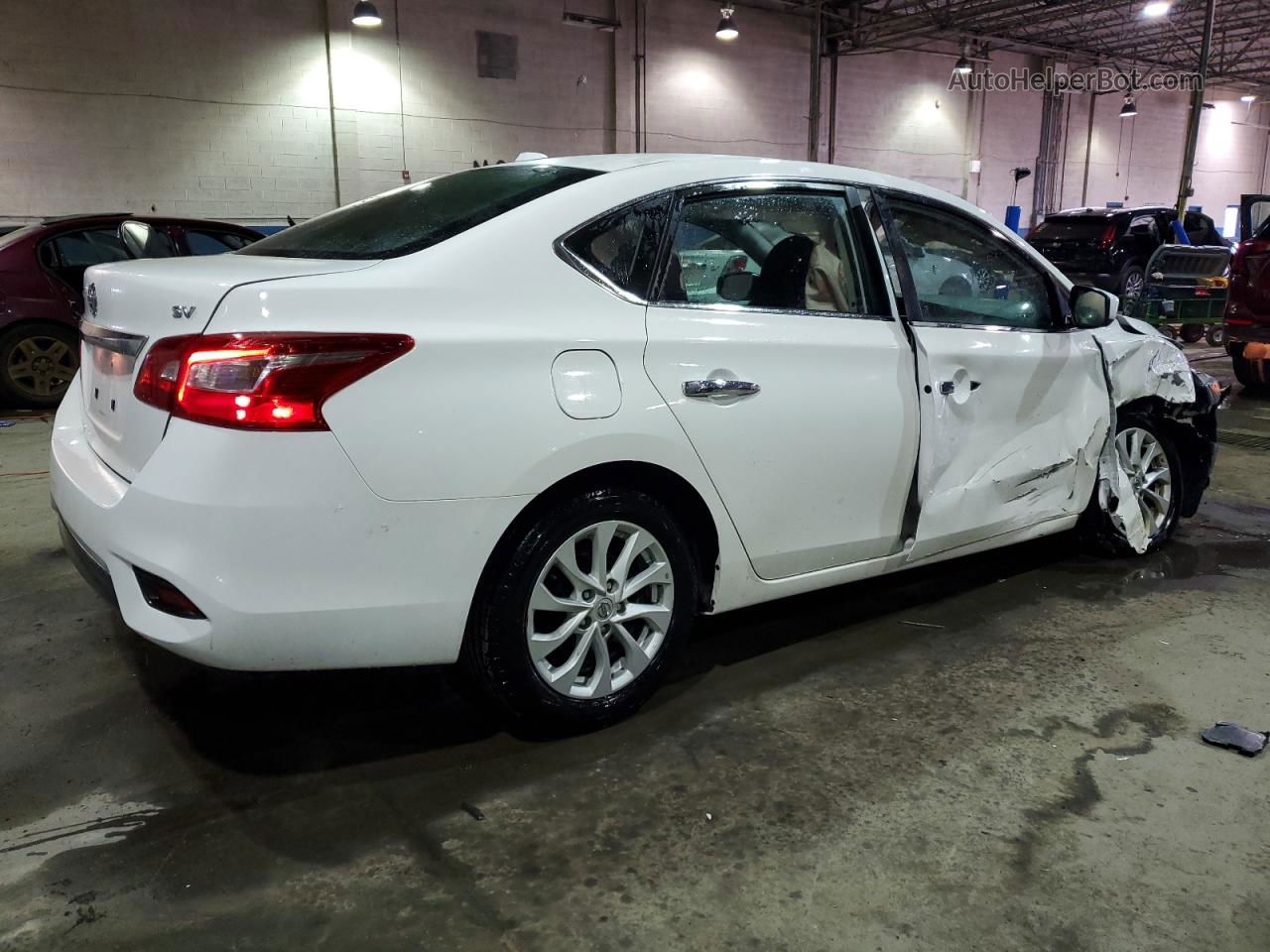 2018 Nissan Sentra S White vin: 3N1AB7AP4JL634390