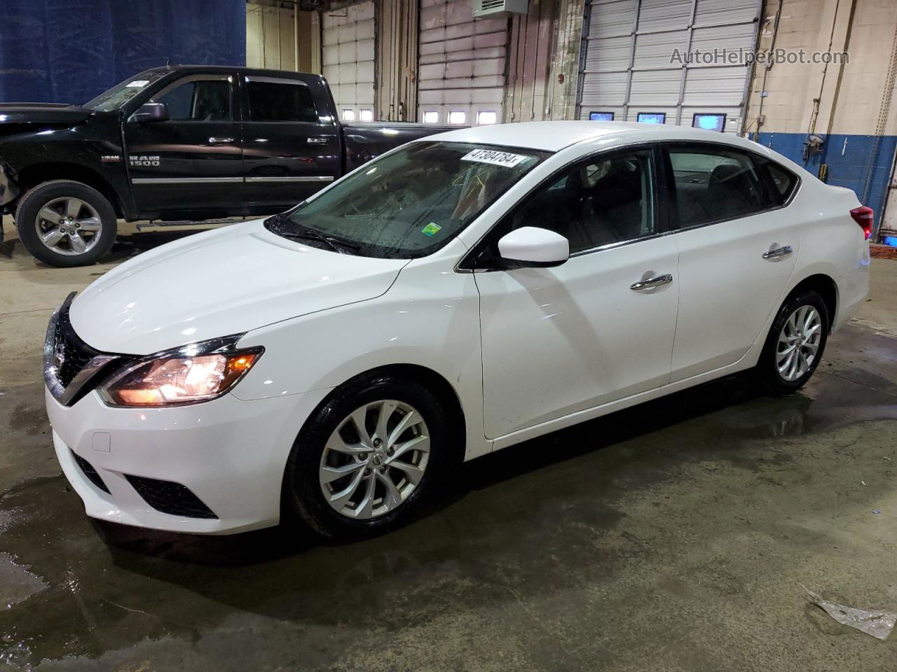 2018 Nissan Sentra S White vin: 3N1AB7AP4JL634390