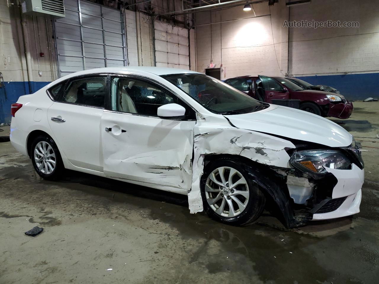 2018 Nissan Sentra S White vin: 3N1AB7AP4JL634390