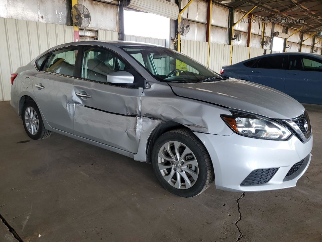 2018 Nissan Sentra S Silver vin: 3N1AB7AP4JL638178