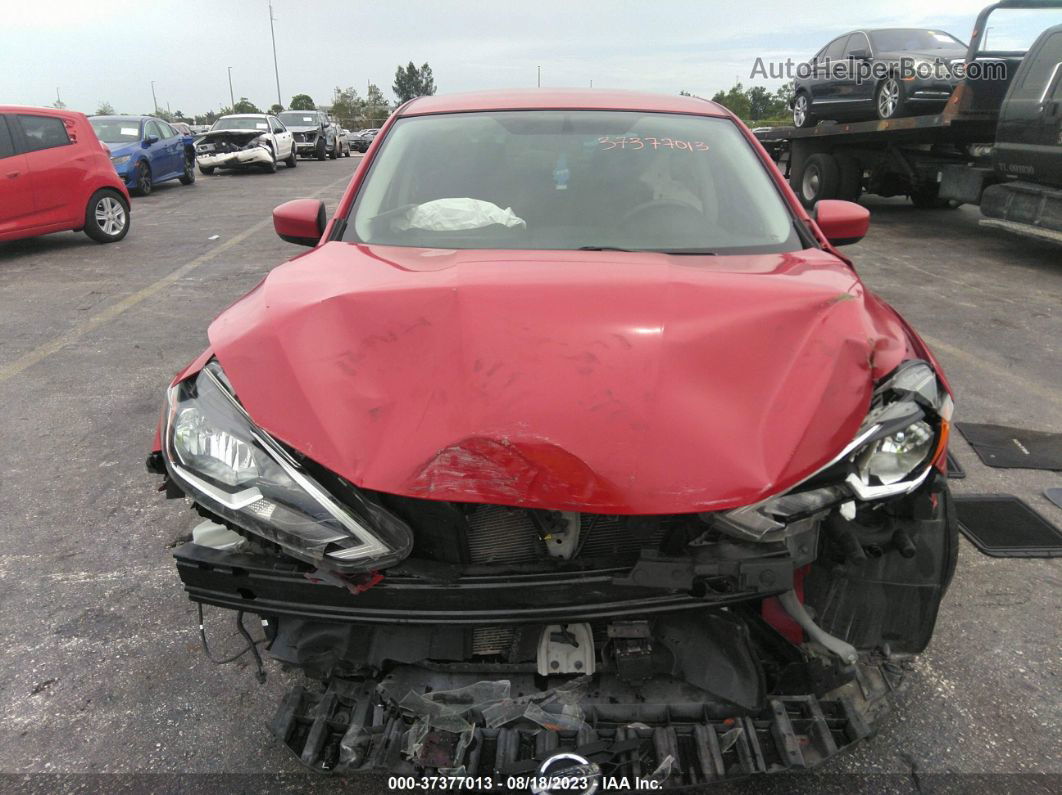 2018 Nissan Sentra Sv Red vin: 3N1AB7AP4JL653652