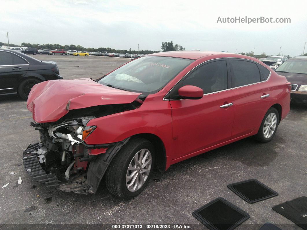 2018 Nissan Sentra Sv Красный vin: 3N1AB7AP4JL653652