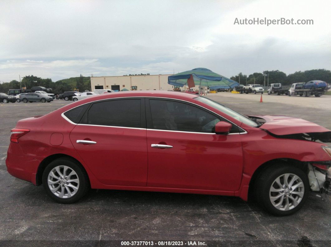 2018 Nissan Sentra Sv Red vin: 3N1AB7AP4JL653652