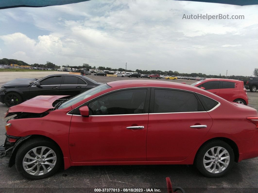 2018 Nissan Sentra Sv Red vin: 3N1AB7AP4JL653652