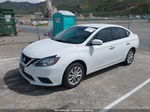 2018 Nissan Sentra Sv White vin: 3N1AB7AP4JL655658