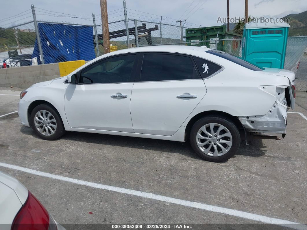 2018 Nissan Sentra Sv White vin: 3N1AB7AP4JL655658