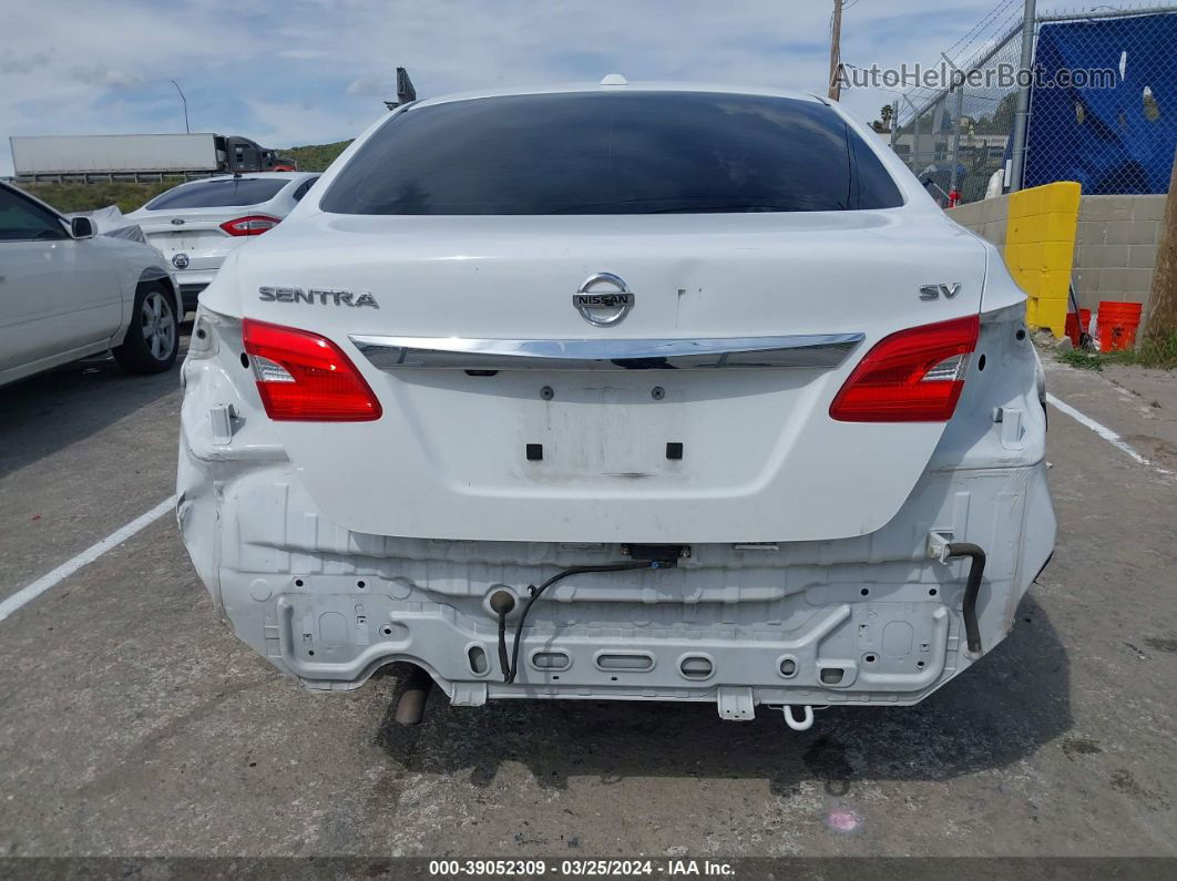 2018 Nissan Sentra Sv White vin: 3N1AB7AP4JL655658