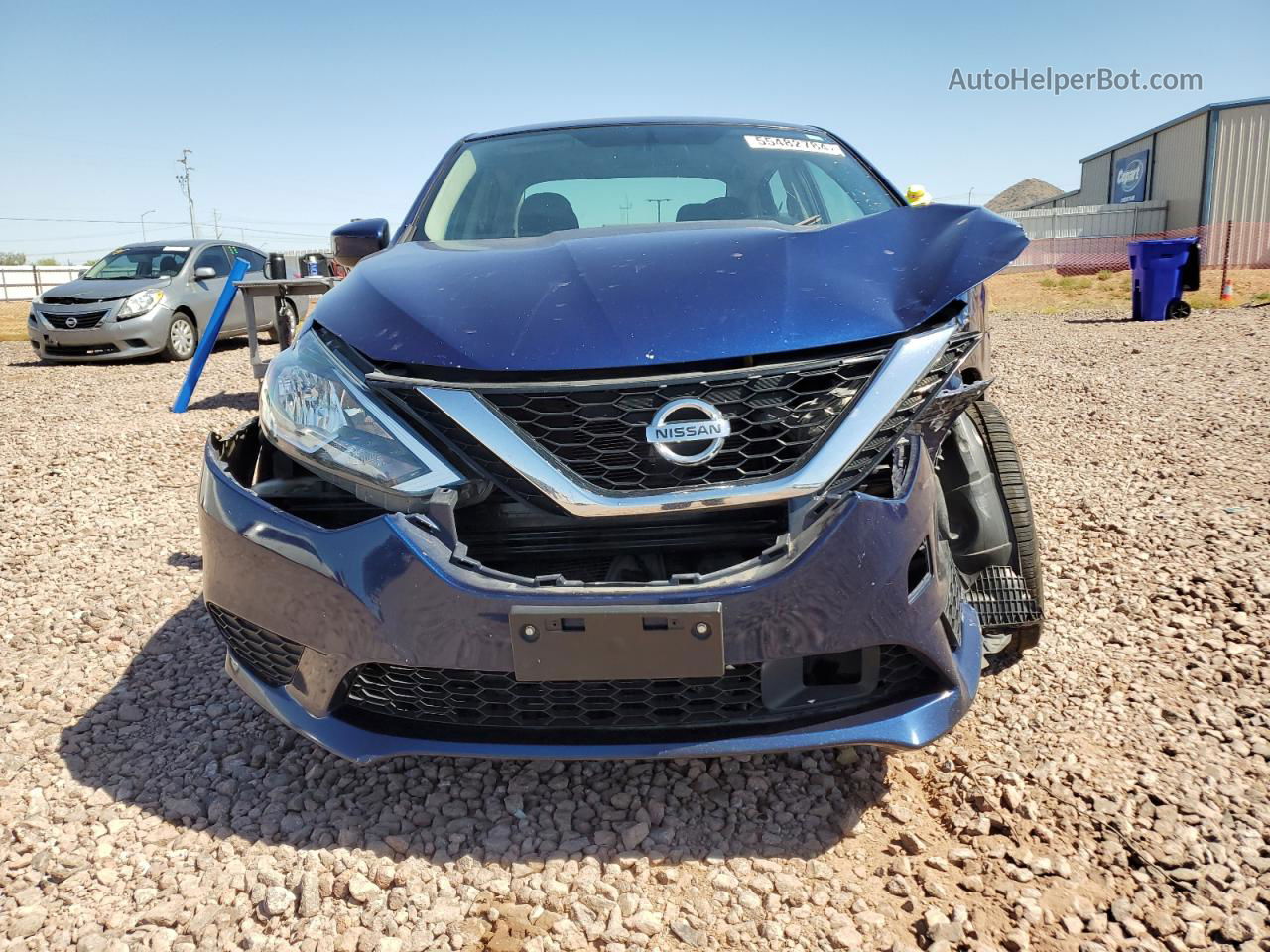 2018 Nissan Sentra S Blue vin: 3N1AB7AP4JL656633