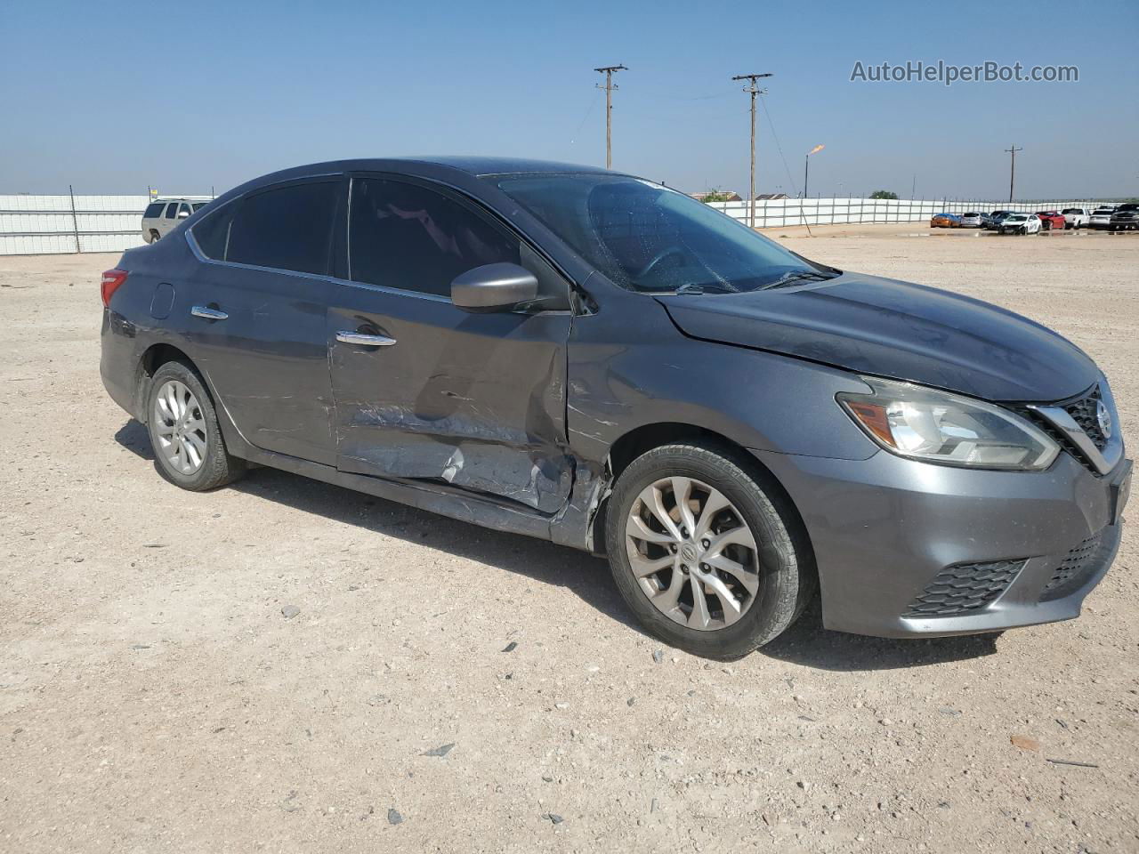 2018 Nissan Sentra S Gray vin: 3N1AB7AP4JY204944