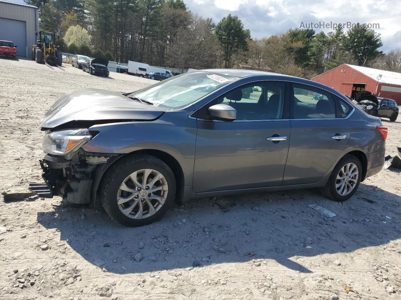 2018 Nissan Sentra S Gray vin: 3N1AB7AP4JY206595