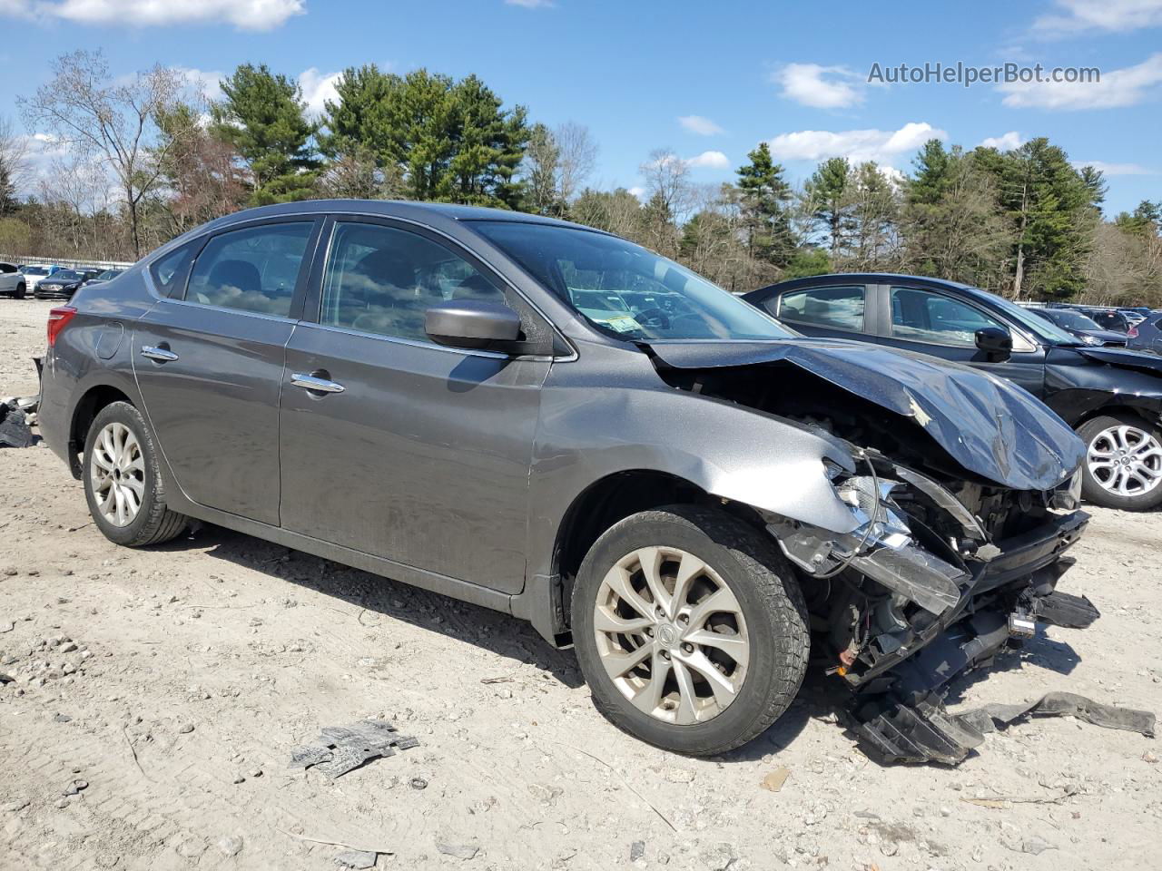 2018 Nissan Sentra S Gray vin: 3N1AB7AP4JY206595