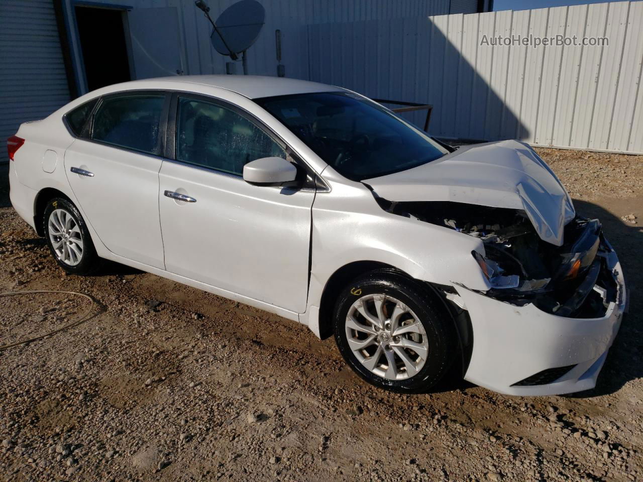 2018 Nissan Sentra S White vin: 3N1AB7AP4JY227656