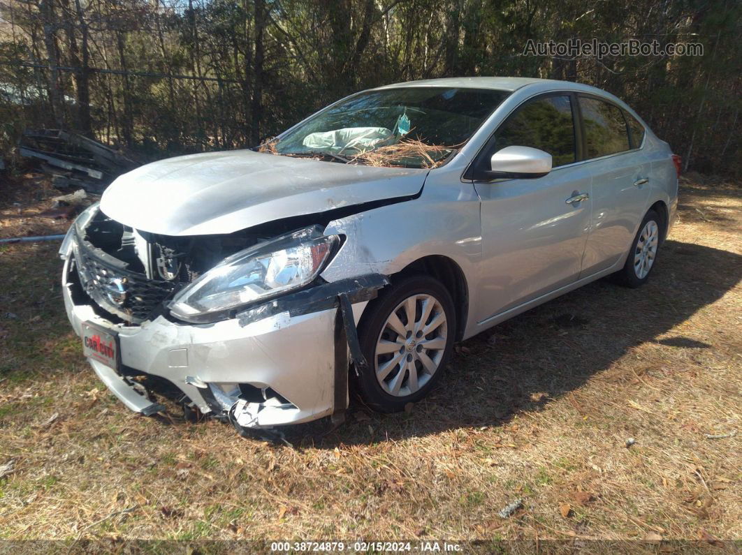 2018 Nissan Sentra S Серебряный vin: 3N1AB7AP4JY254114