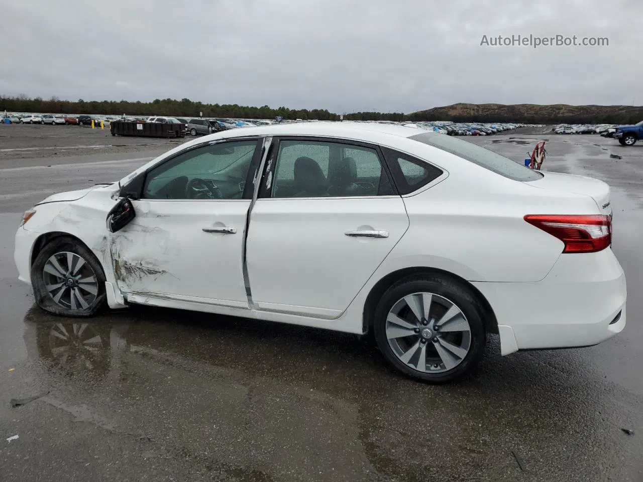 2018 Nissan Sentra S White vin: 3N1AB7AP4JY259524