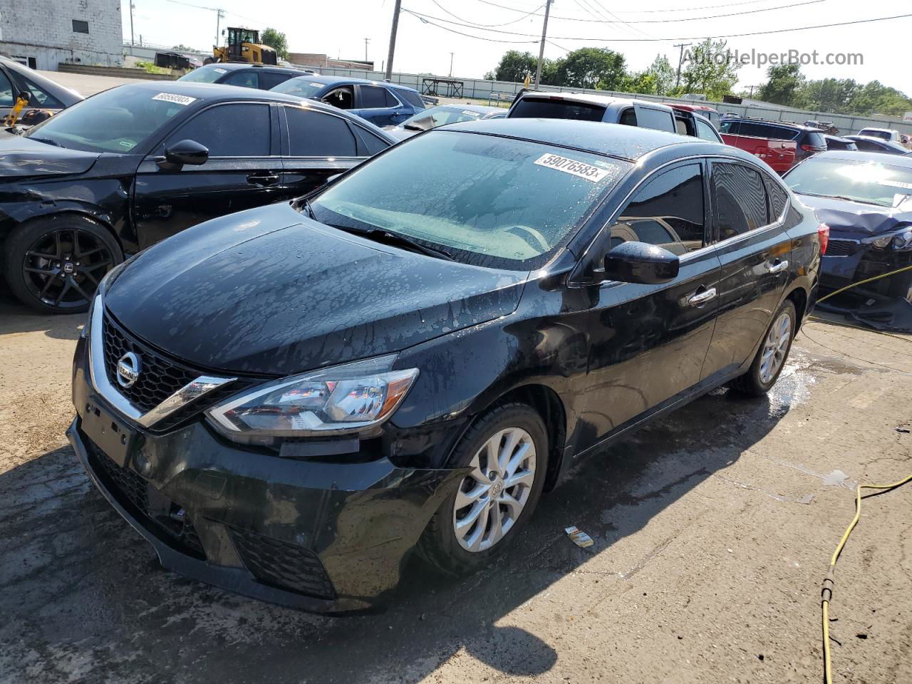 2018 Nissan Sentra S Black vin: 3N1AB7AP4JY263301