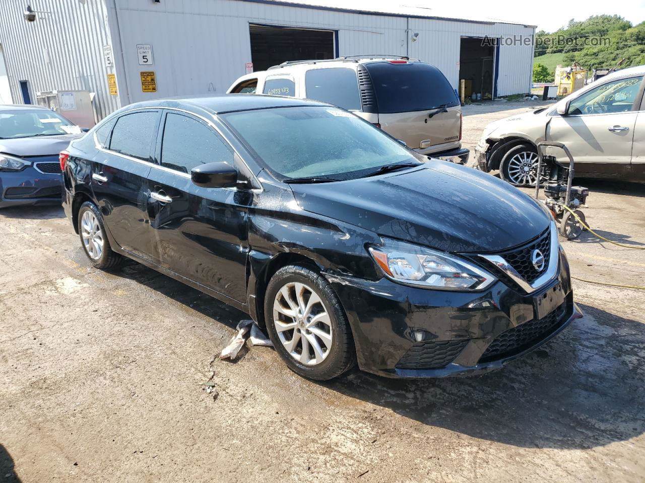 2018 Nissan Sentra S Black vin: 3N1AB7AP4JY263301