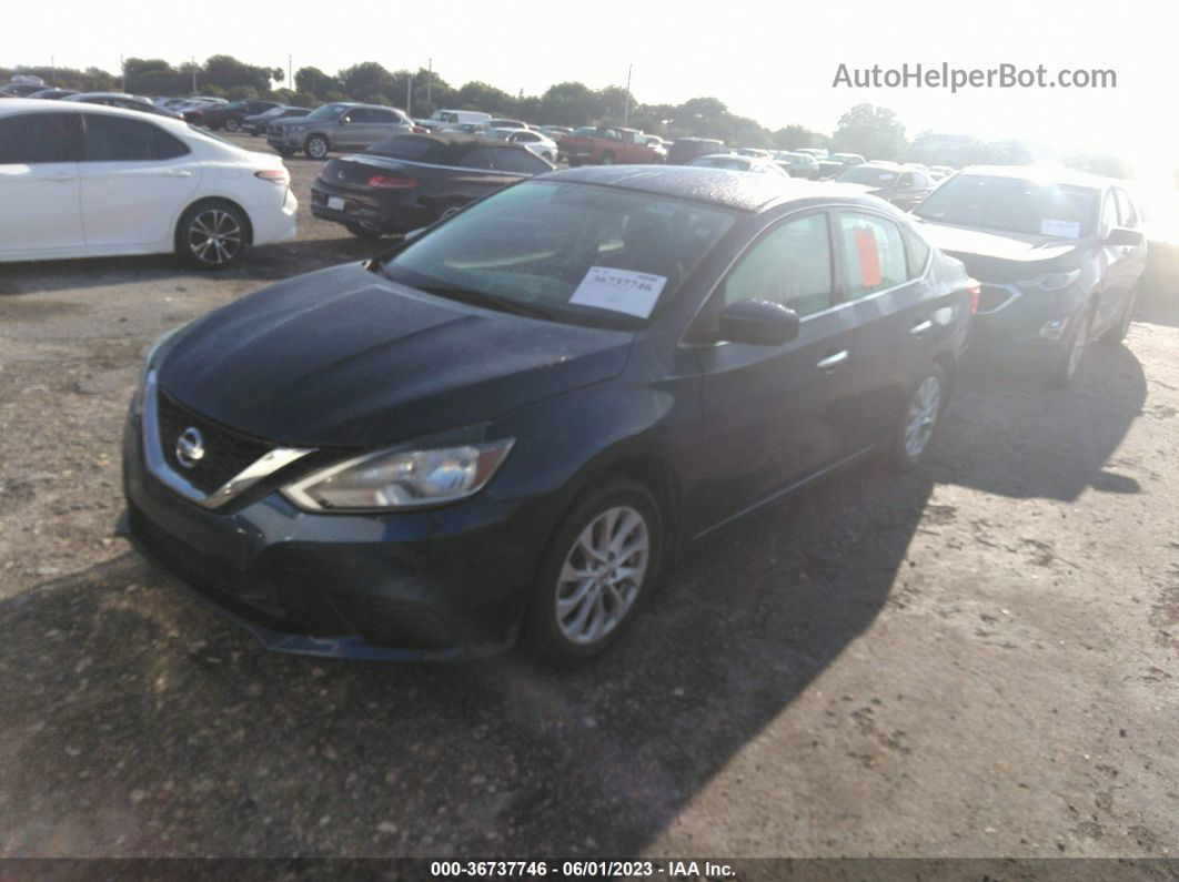 2018 Nissan Sentra Sv Blue vin: 3N1AB7AP4JY267347