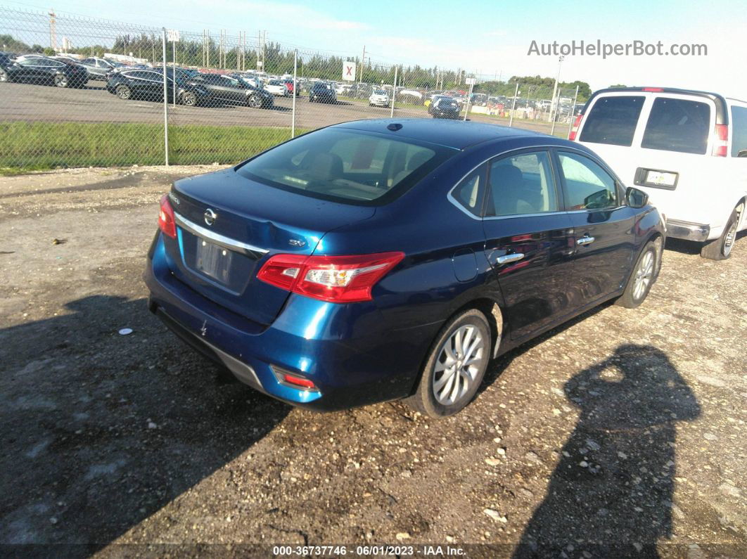 2018 Nissan Sentra Sv Синий vin: 3N1AB7AP4JY267347