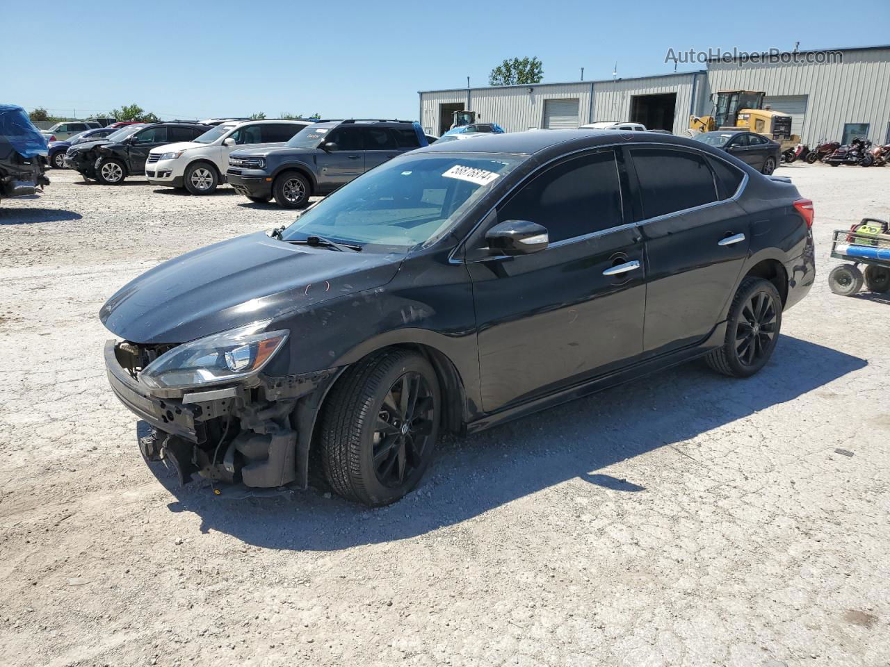 2018 Nissan Sentra S Черный vin: 3N1AB7AP4JY272063