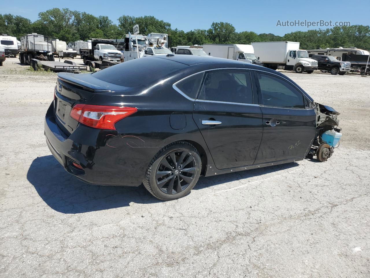 2018 Nissan Sentra S Black vin: 3N1AB7AP4JY272063