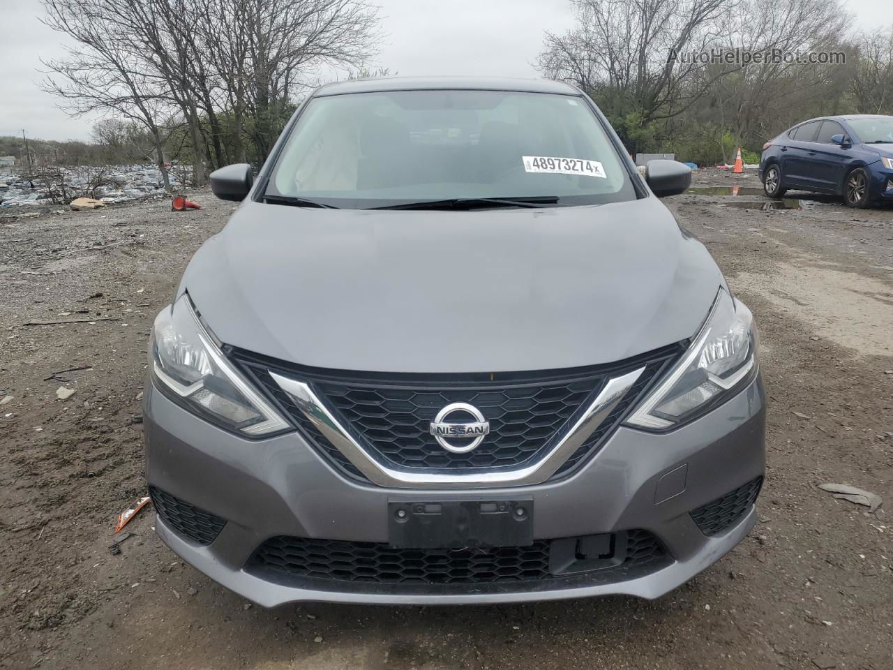 2018 Nissan Sentra S Серый vin: 3N1AB7AP4JY275707