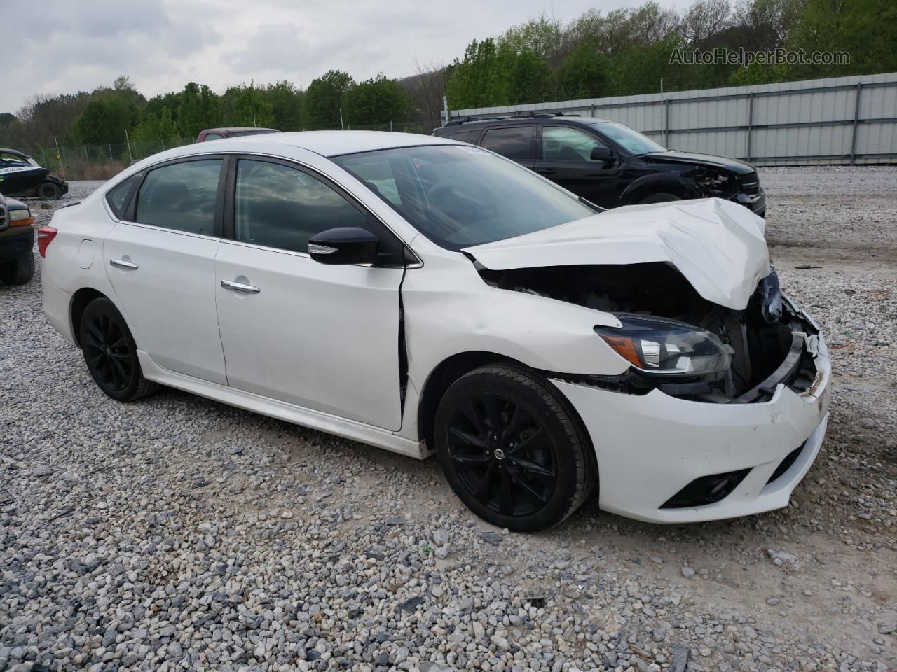 2018 Nissan Sentra S White vin: 3N1AB7AP4JY280390