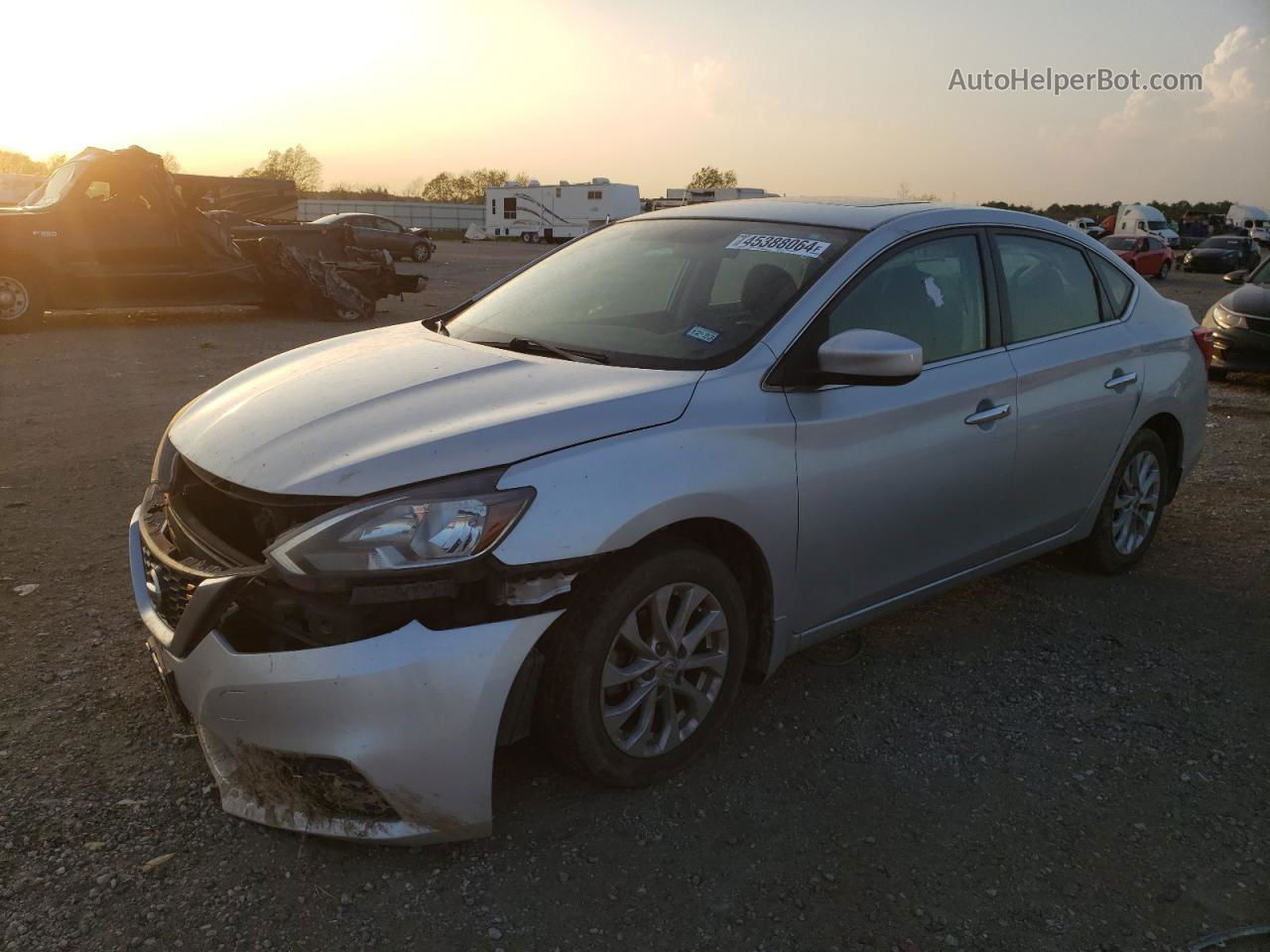 2018 Nissan Sentra S Silver vin: 3N1AB7AP4JY291812