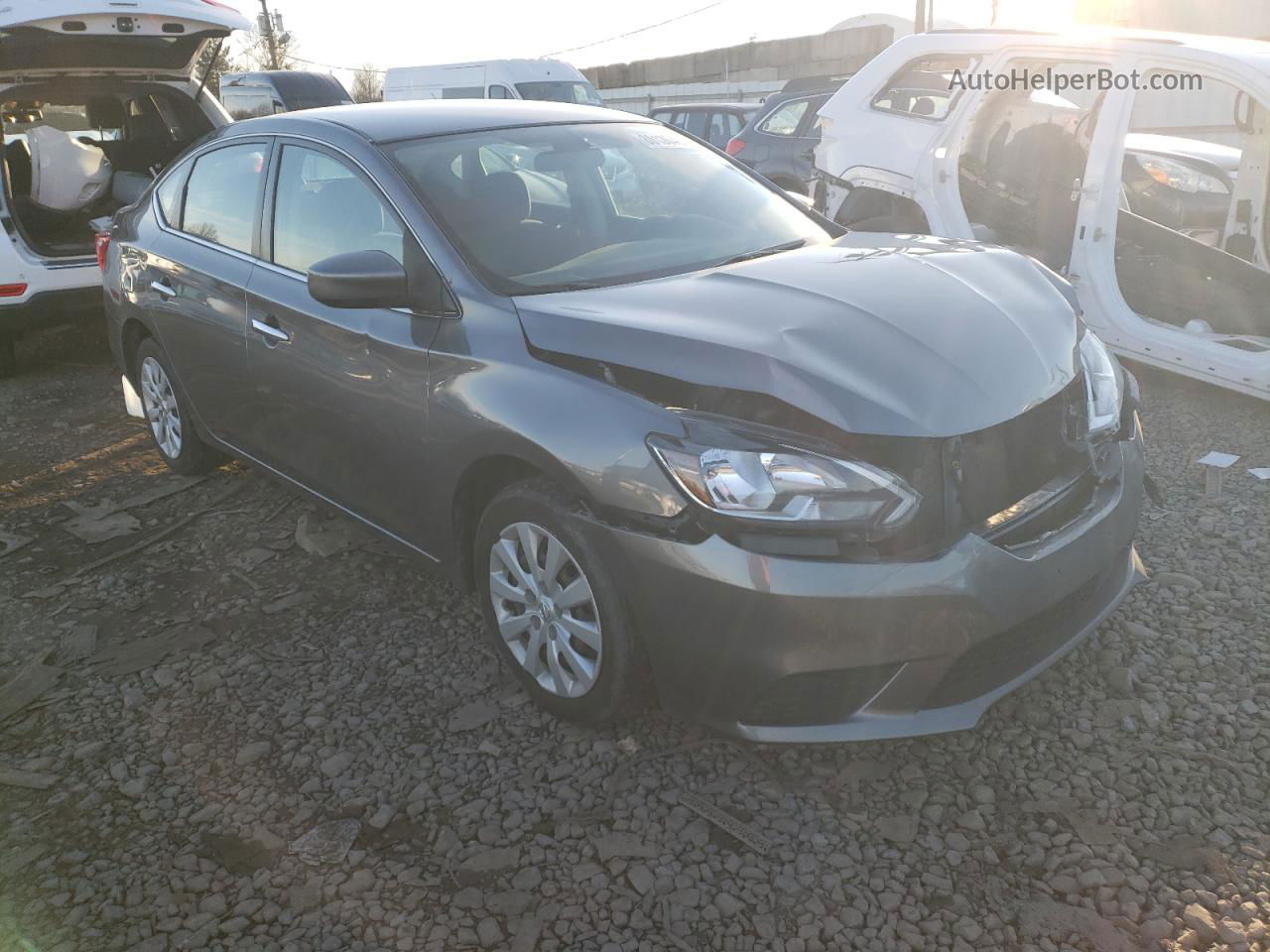 2018 Nissan Sentra S Gray vin: 3N1AB7AP4JY293205