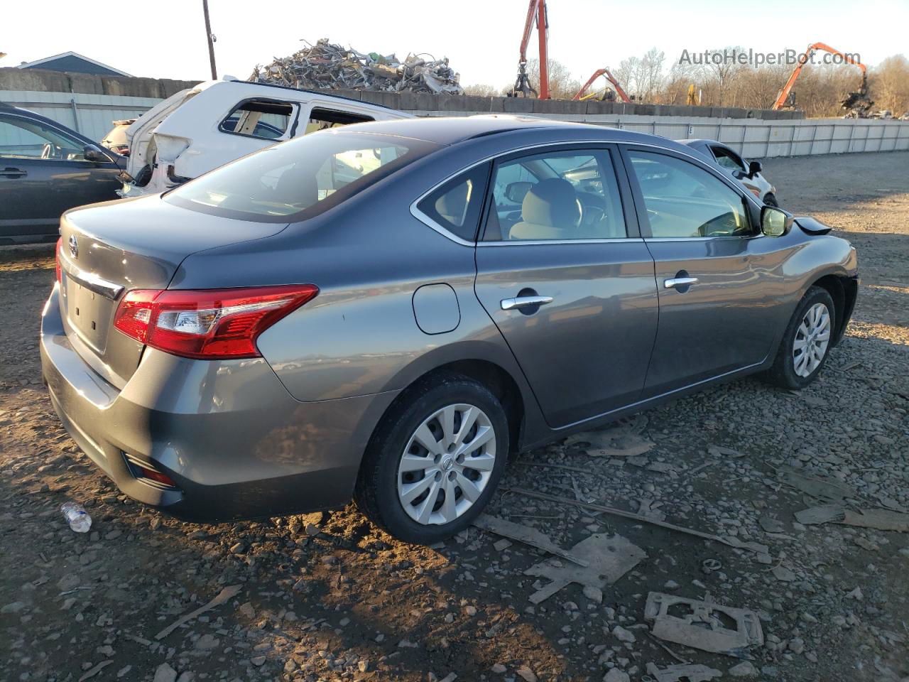 2018 Nissan Sentra S Gray vin: 3N1AB7AP4JY293205