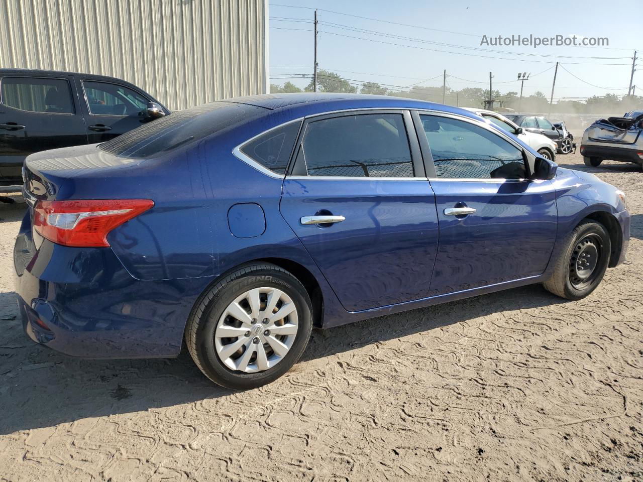 2018 Nissan Sentra S Blue vin: 3N1AB7AP4JY304123