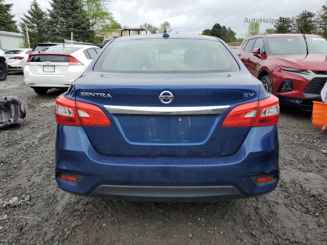 2018 Nissan Sentra S Blue vin: 3N1AB7AP4JY314456