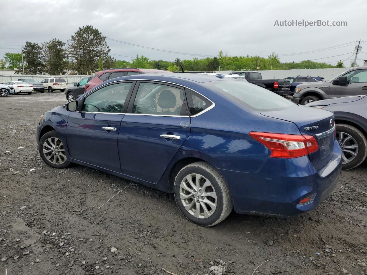 2018 Nissan Sentra S Blue vin: 3N1AB7AP4JY314456