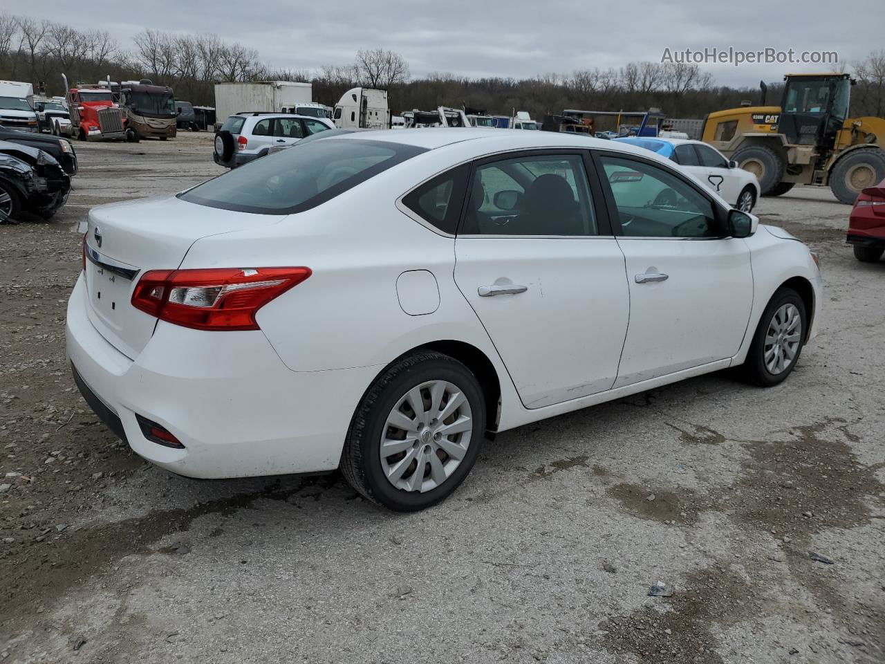 2018 Nissan Sentra S White vin: 3N1AB7AP4JY332388