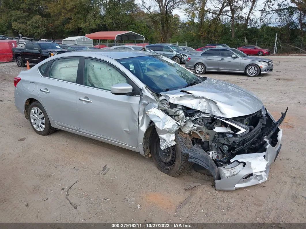 2018 Nissan Sentra S Серебряный vin: 3N1AB7AP4JY333427