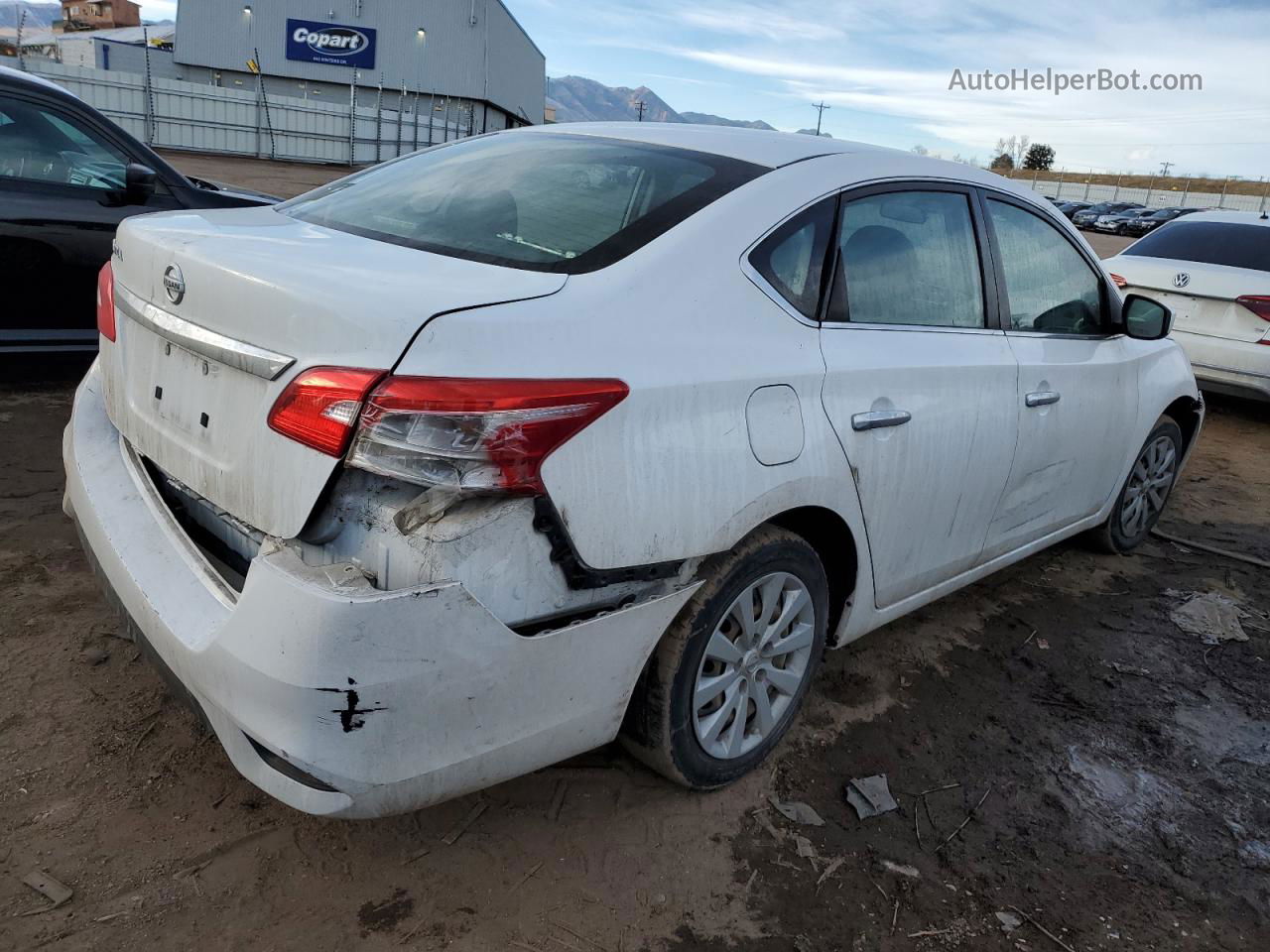 2018 Nissan Sentra S White vin: 3N1AB7AP4JY335873