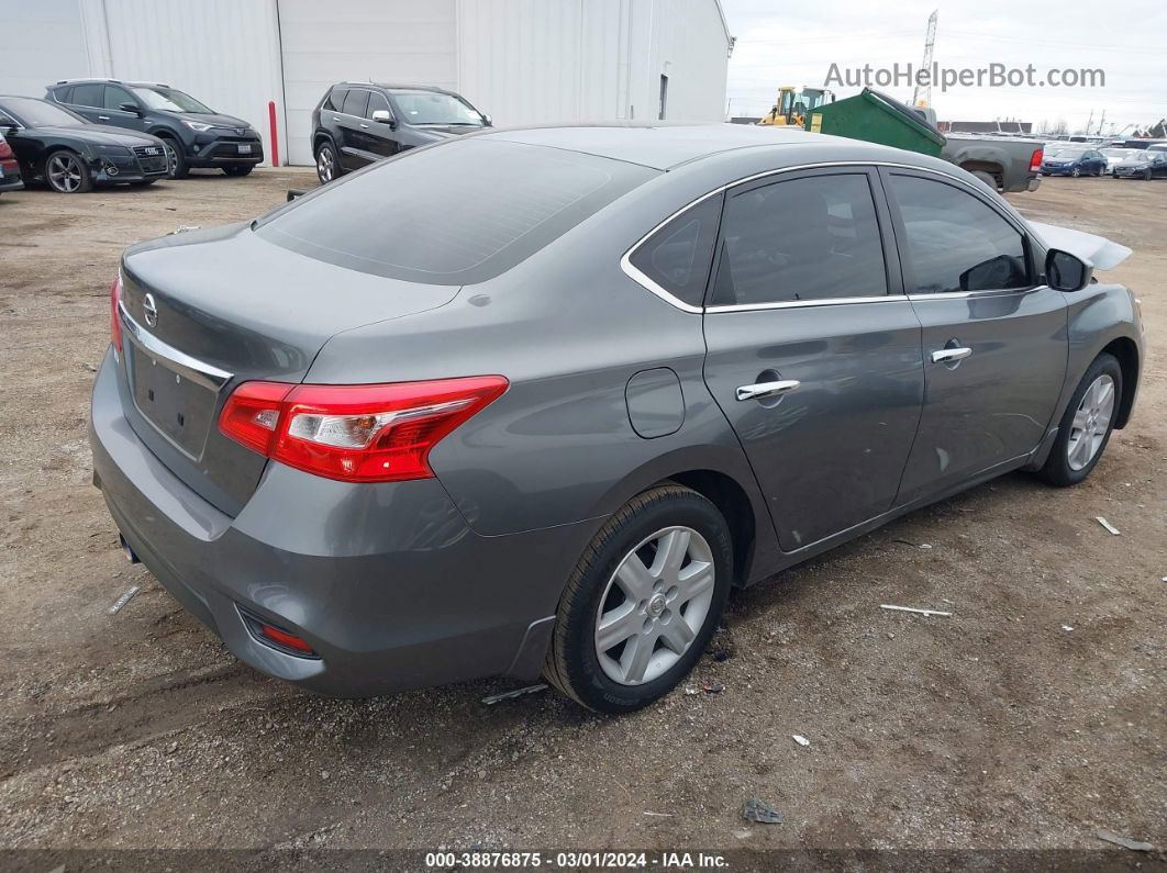 2018 Nissan Sentra S Серый vin: 3N1AB7AP4JY340720