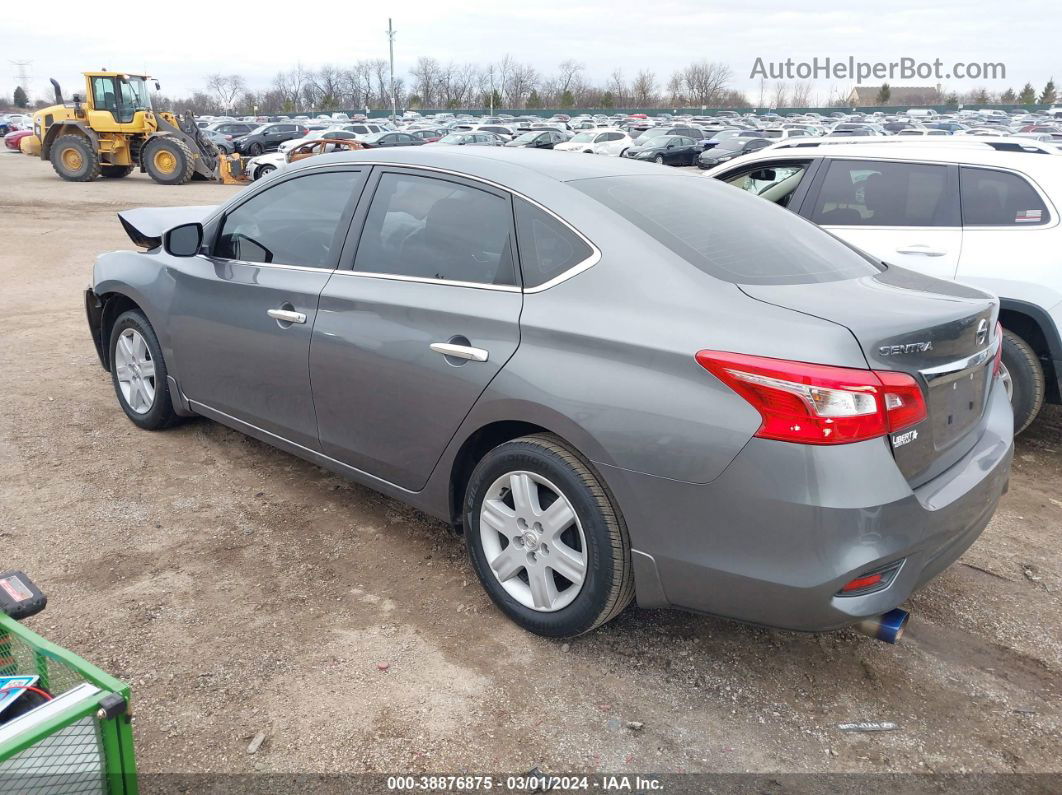 2018 Nissan Sentra S Серый vin: 3N1AB7AP4JY340720